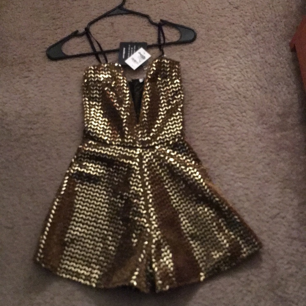 Gold romper